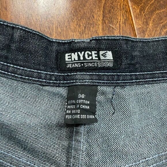 Enyce Vintage Y2K Baggy Fit Distressed Black Denim Jeans Men's Size 36 x 32 - Picture 7 of 11